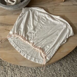 Athleta White Drawstring Waist Top